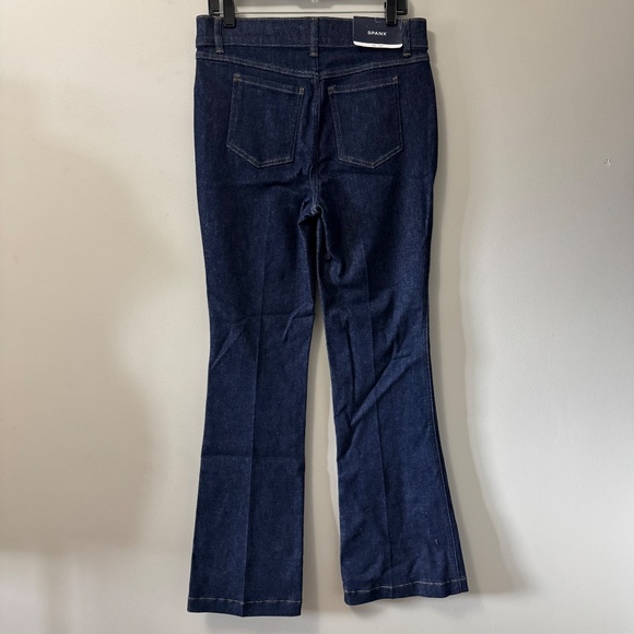 SPANX Spanxshape  Everywear Flare Jeans Raw Indigo  Blue Flare Jeans sz large - Picture 7 of 14